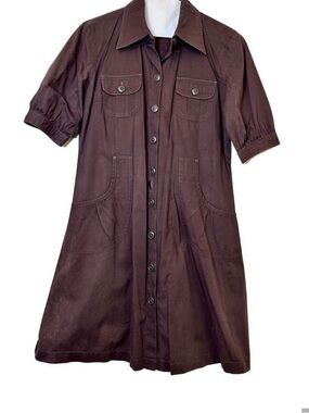 Button-Front cargo mini Dress